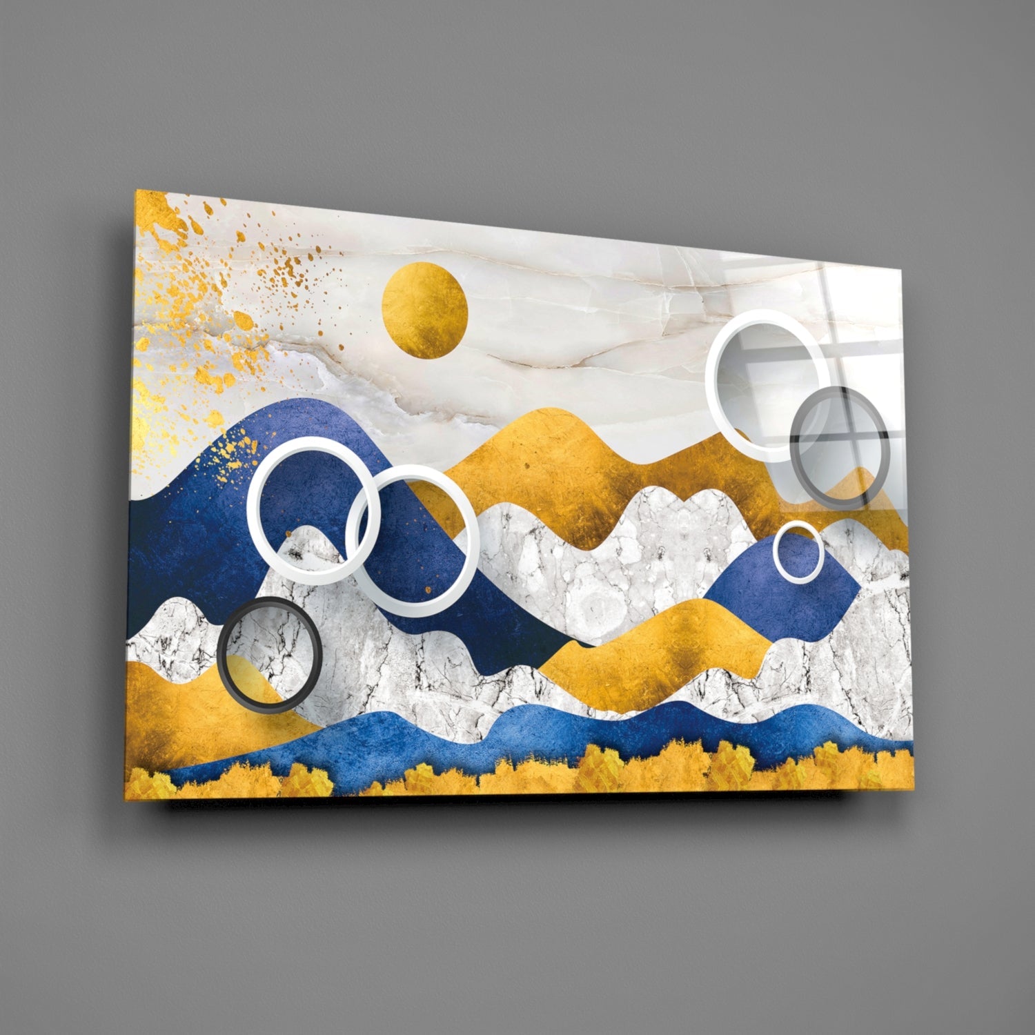 Insigneart USA Insigneart USA Colorful Mountains Glass Wall Art