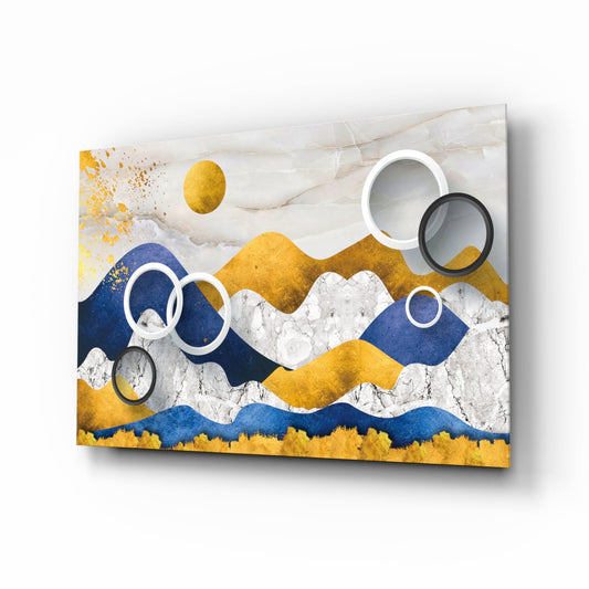 Insigneart USA Insigneart USA Colorful Mountains Glass Wall Art