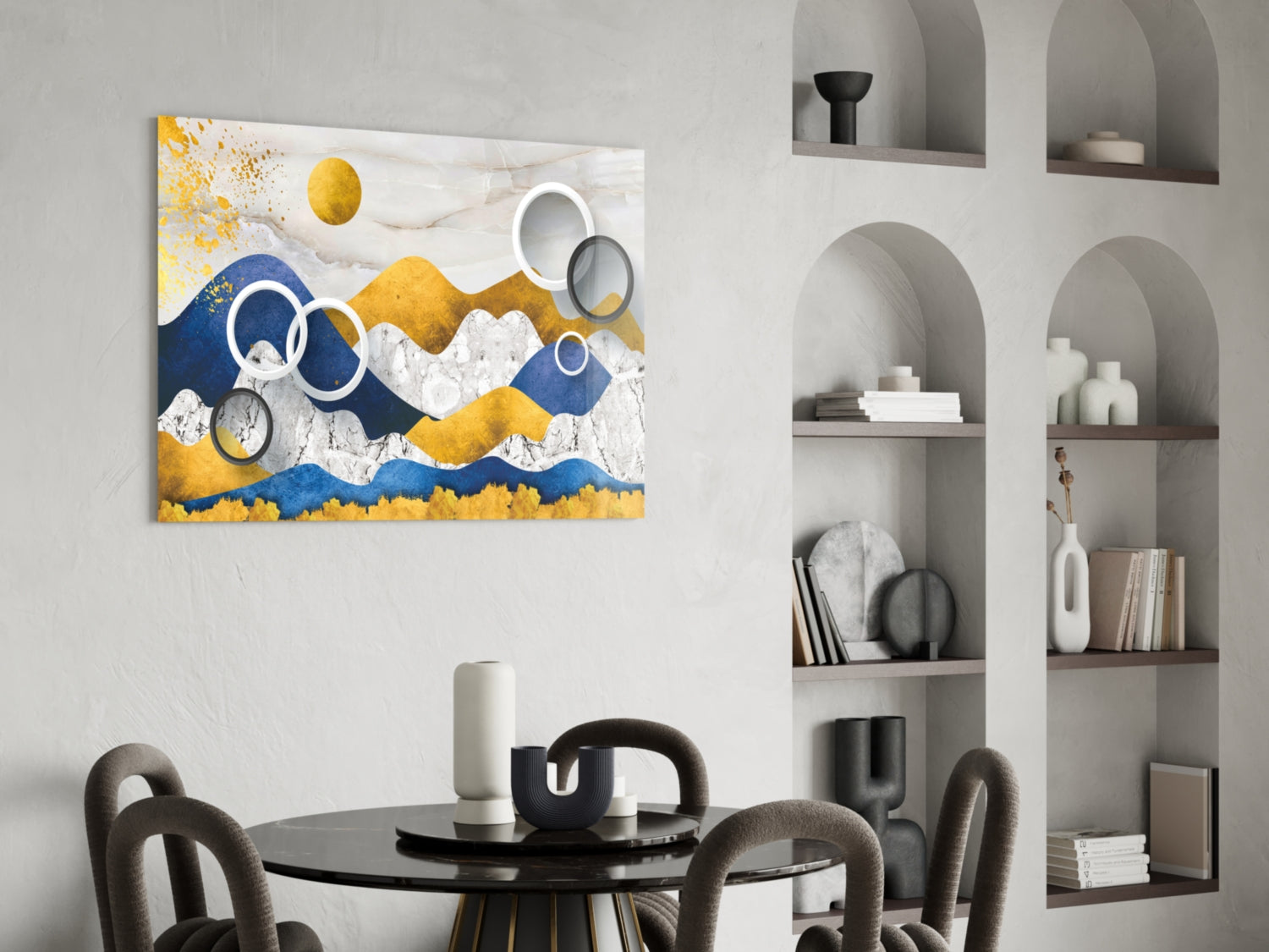 Insigneart USA Insigneart USA Colorful Mountains Glass Wall Art