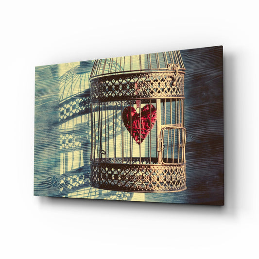Insigneart USA Insigneart USA Caged Heart Glass Wall Art
