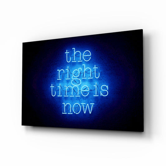 Insigneart USA Insigneart USA “The Right Time Is Now” Glass Wall Art