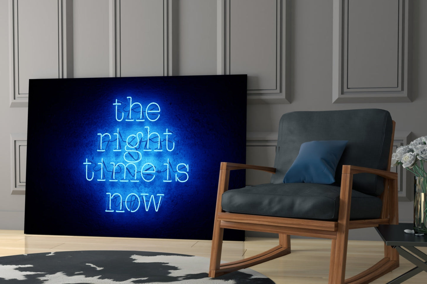 Insigneart USA Insigneart USA “The Right Time Is Now” Glass Wall Art