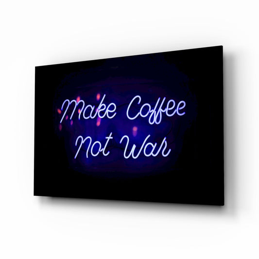 Insigneart USA Insigneart USA “Make Coffee not War” Glass Wall Art