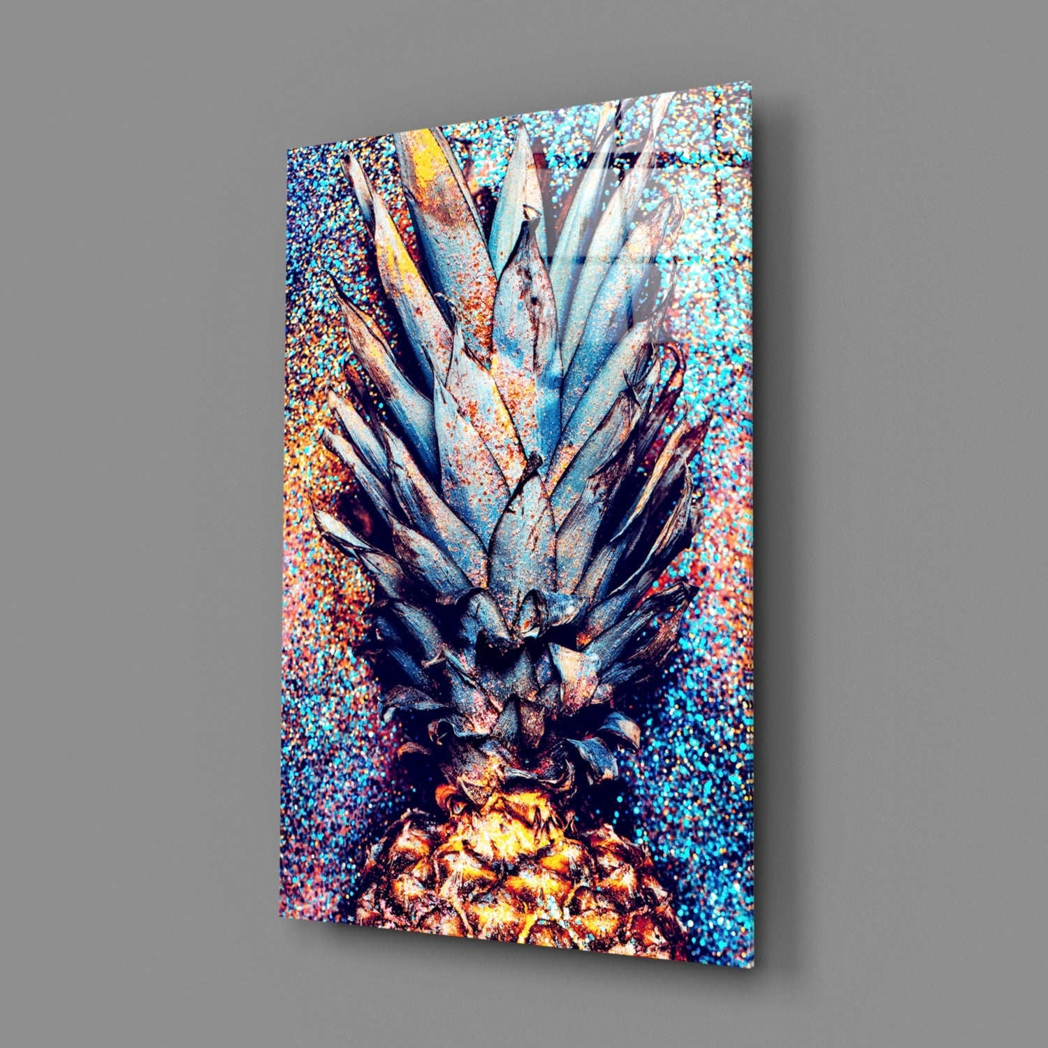 Insigneart USA Insigneart USA Colored Pineapple Glass Wall Art