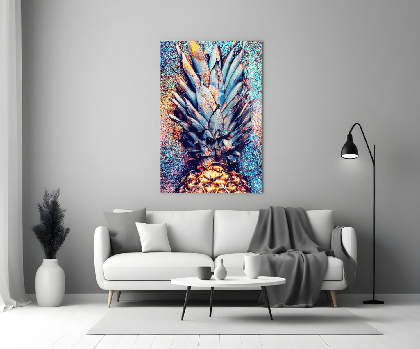 Insigneart USA Insigneart USA Colored Pineapple Glass Wall Art