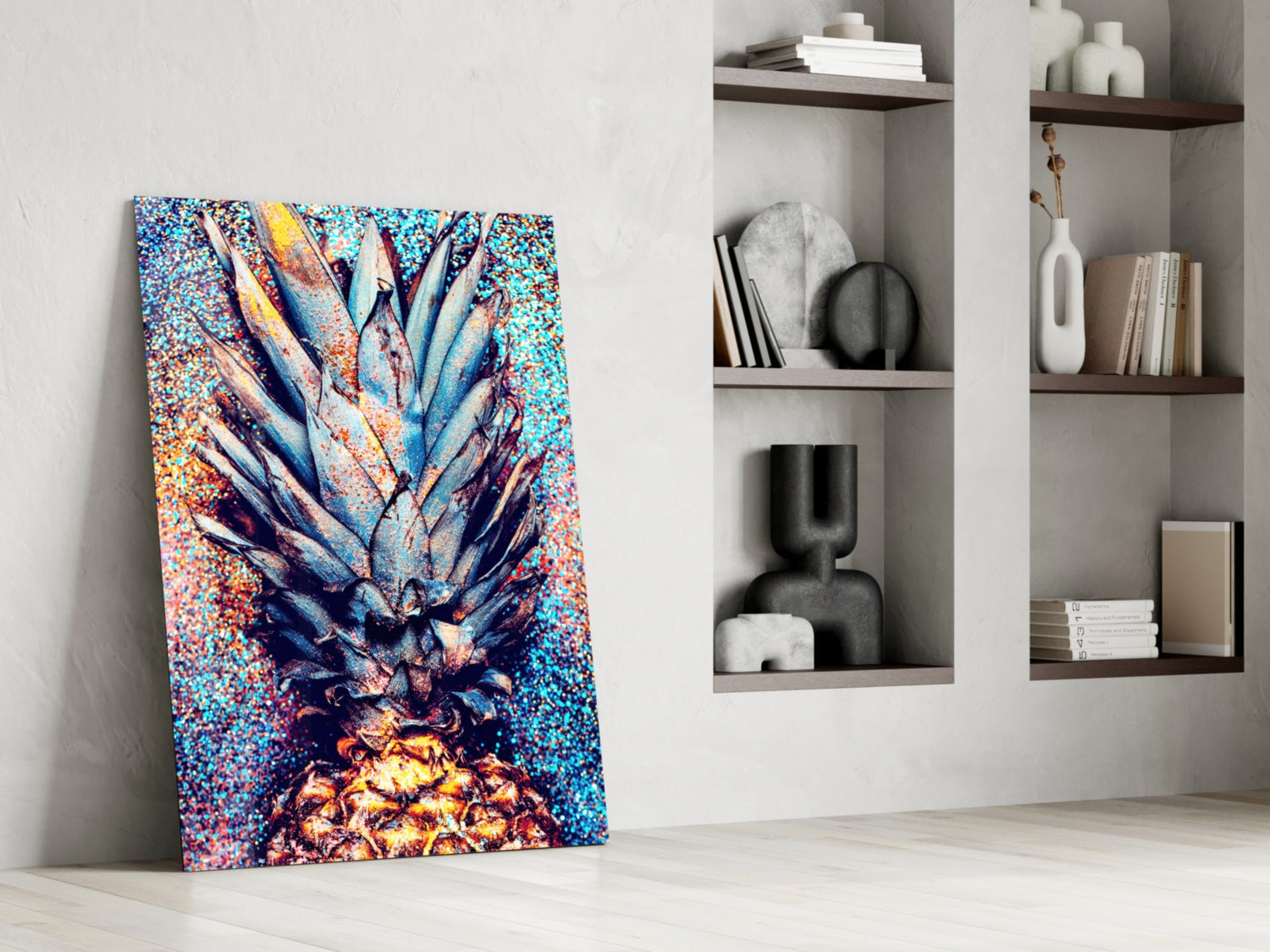 Insigneart USA Insigneart USA Colored Pineapple Glass Wall Art