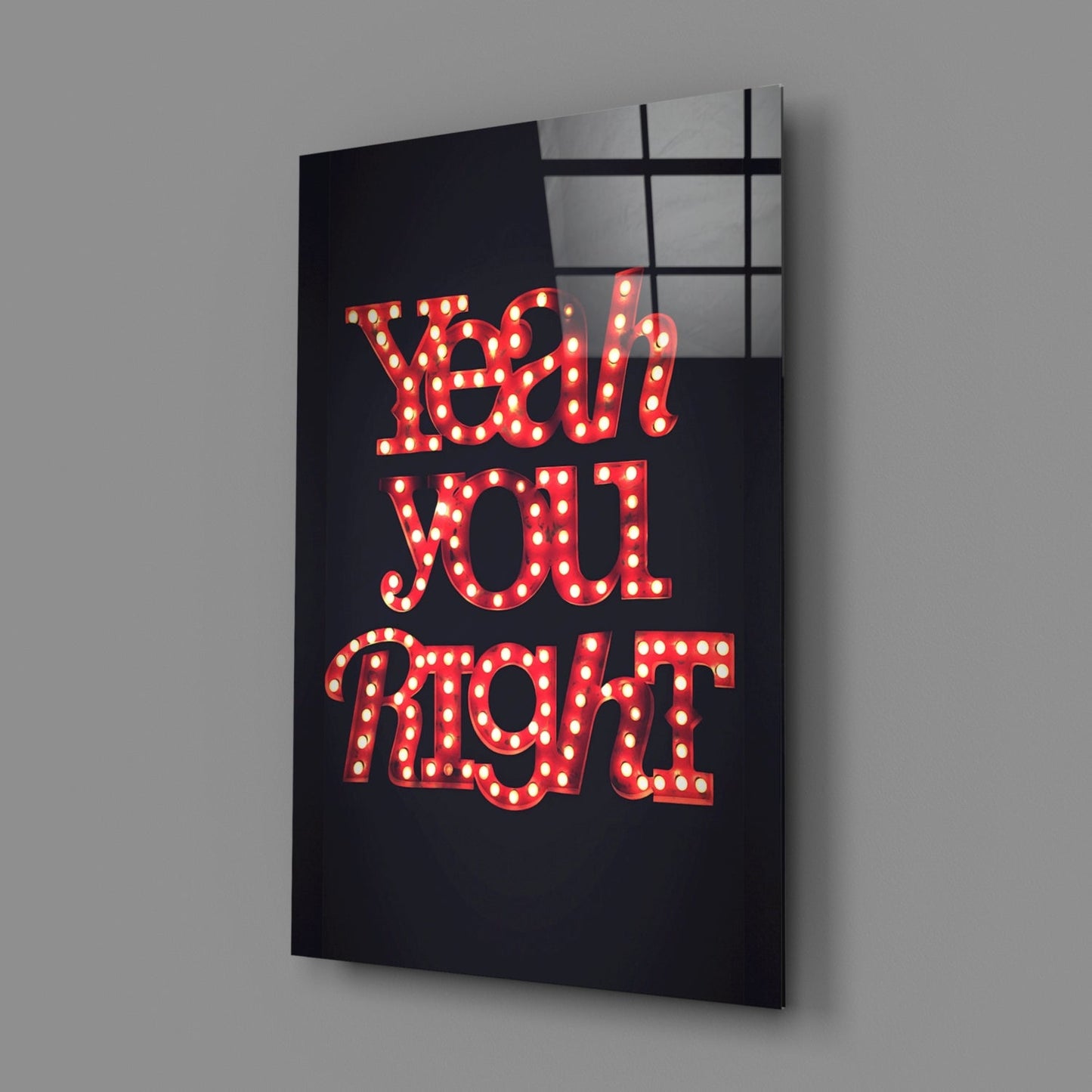 Insigneart USA Insigneart USA “Yeah you right” Glass Wall Art