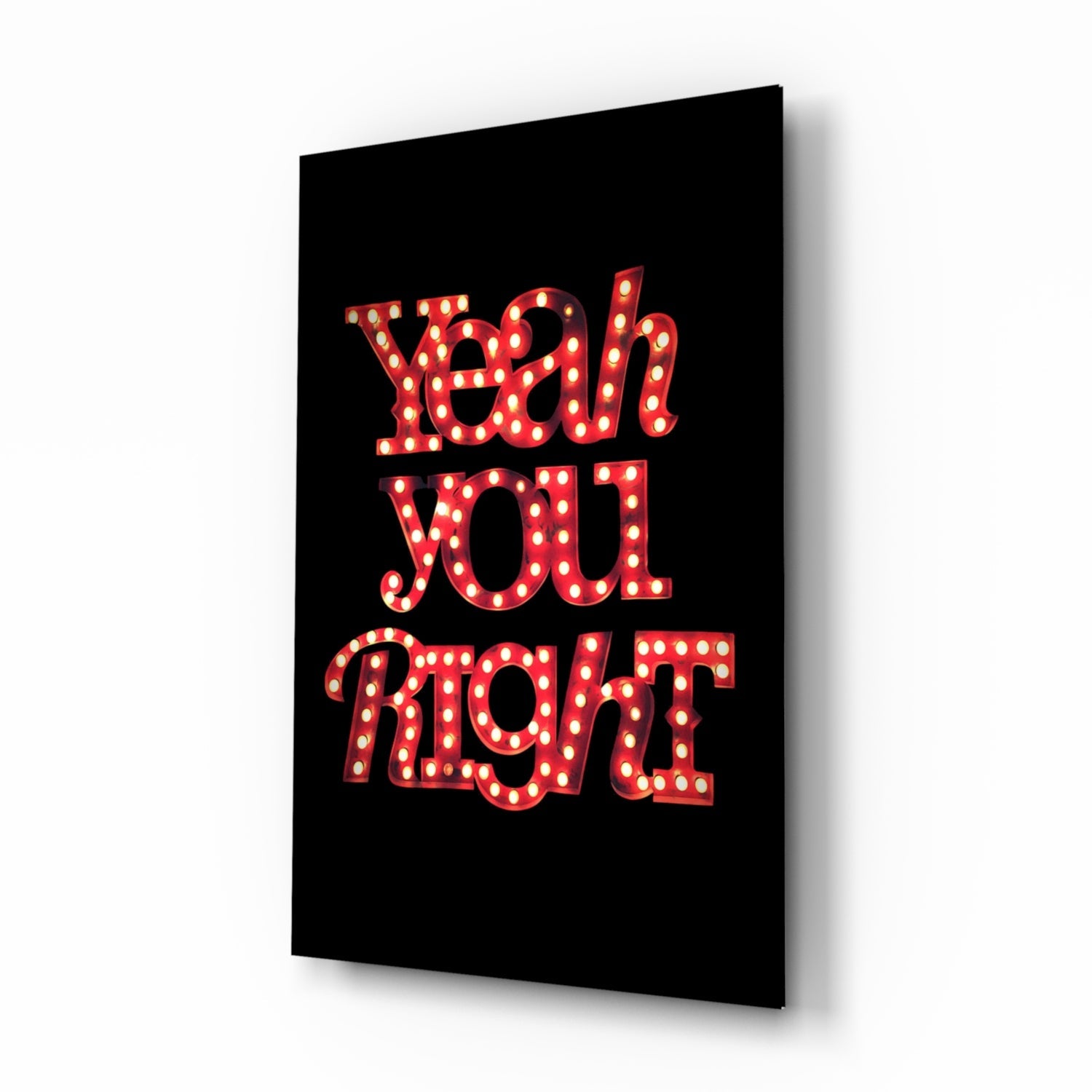 Insigneart USA Insigneart USA “Yeah you right” Glass Wall Art