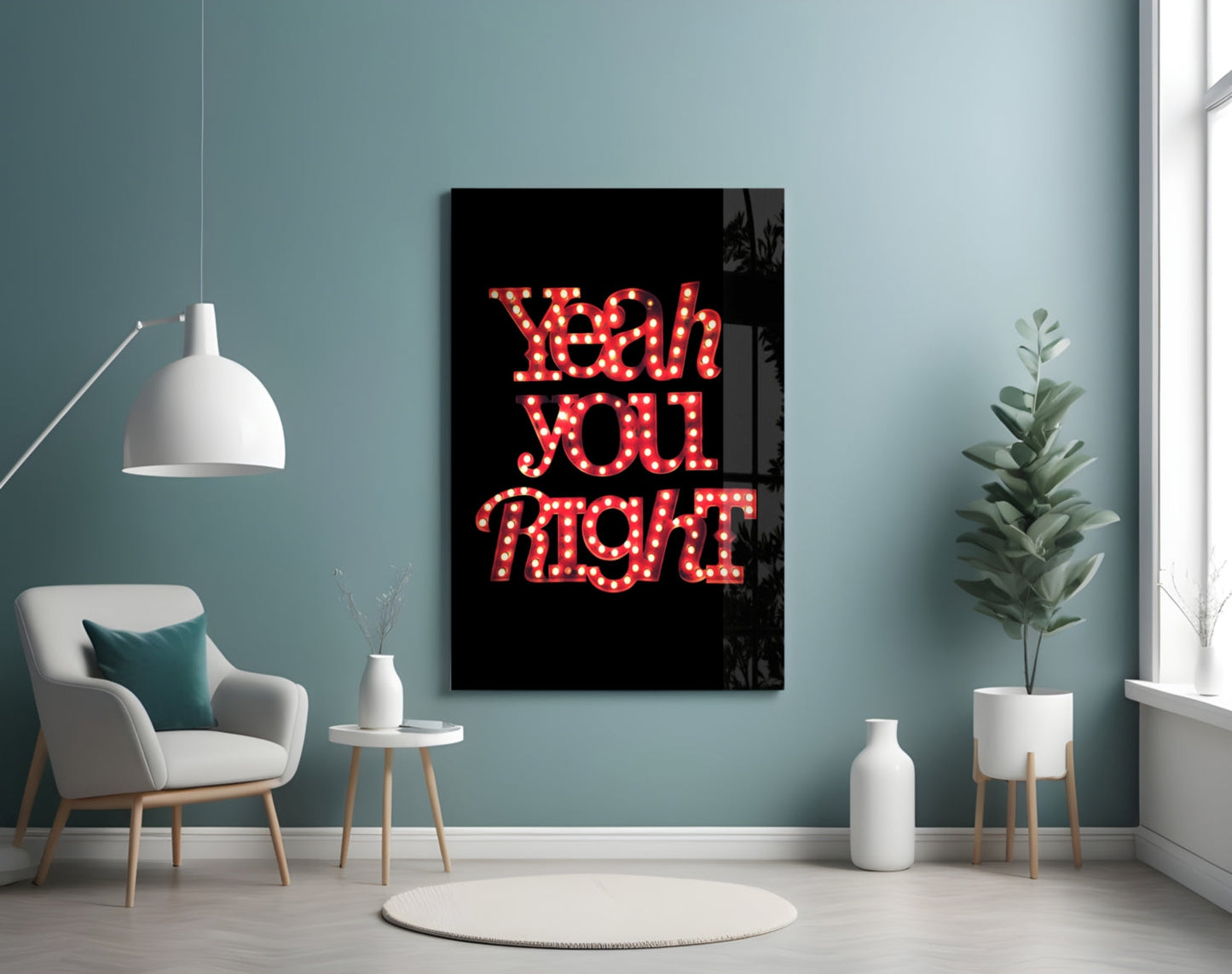 Insigneart USA Insigneart USA “Yeah you right” Glass Wall Art