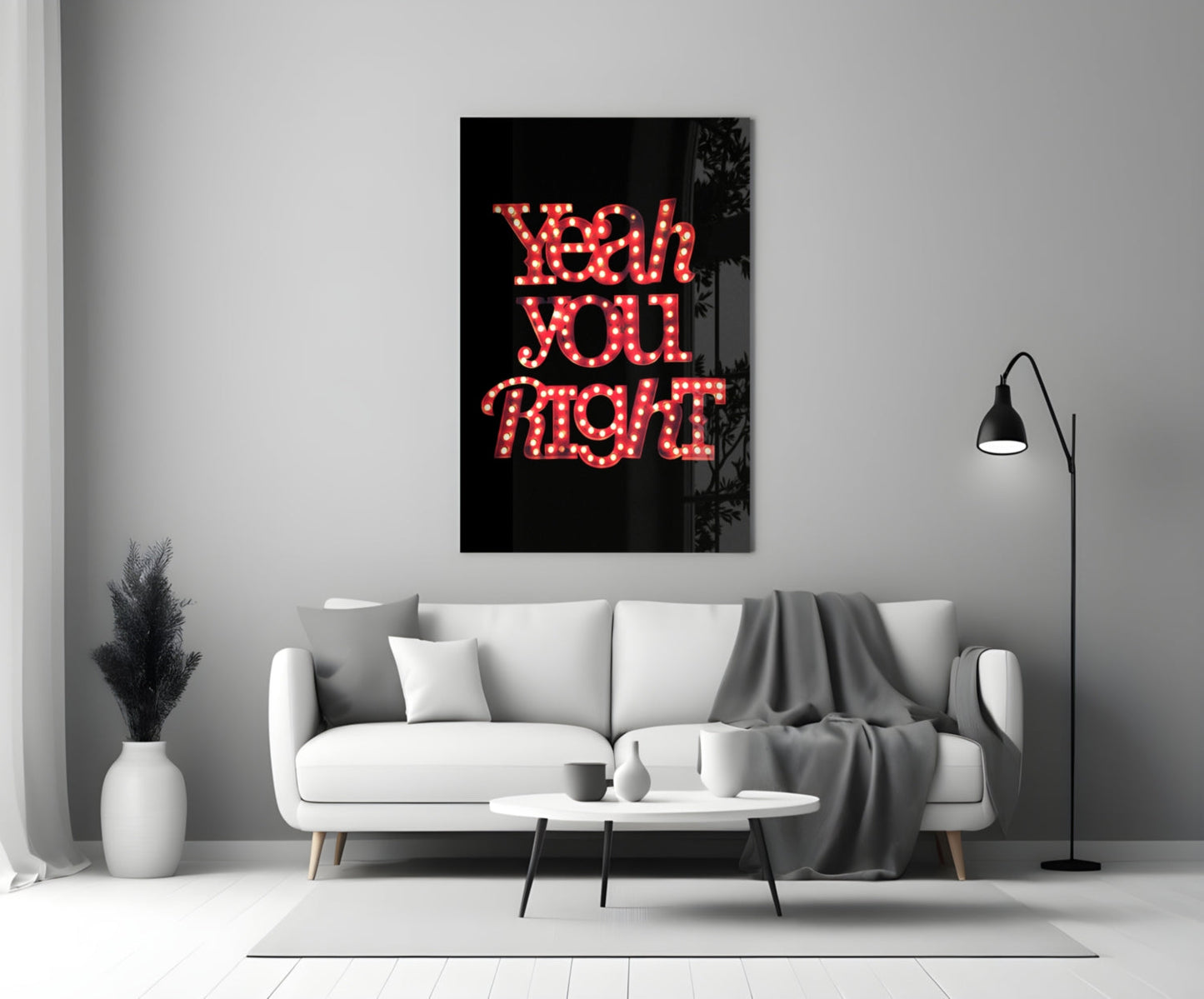 Insigneart USA Insigneart USA “Yeah you right” Glass Wall Art