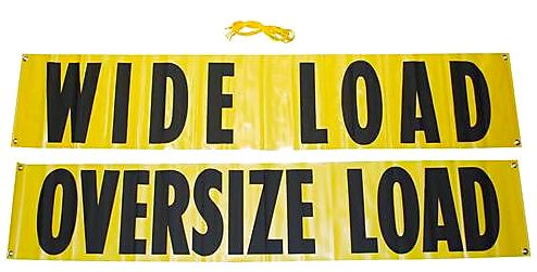 OVERSIZE LOAD / WIDE LOAD SIGN Reversible Banner 84" x 18" | OLWL RatchetStrap.Com