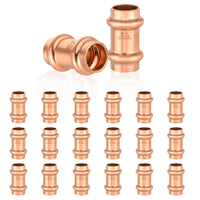 30 Pcs 1/2" Press Copper Coupling w/Stop (Lead Free)