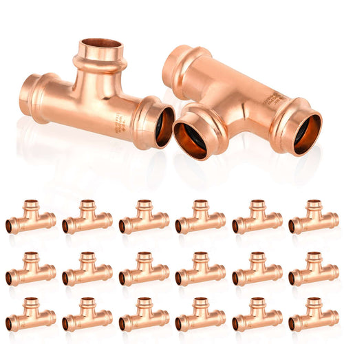 30 Pcs 1/2" Press Copper Tee (Lead Free)