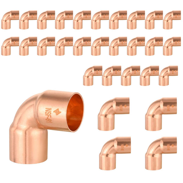30 Pcs 1-1/4" 90º Short Radius Copper Elbow at Wholesale Price