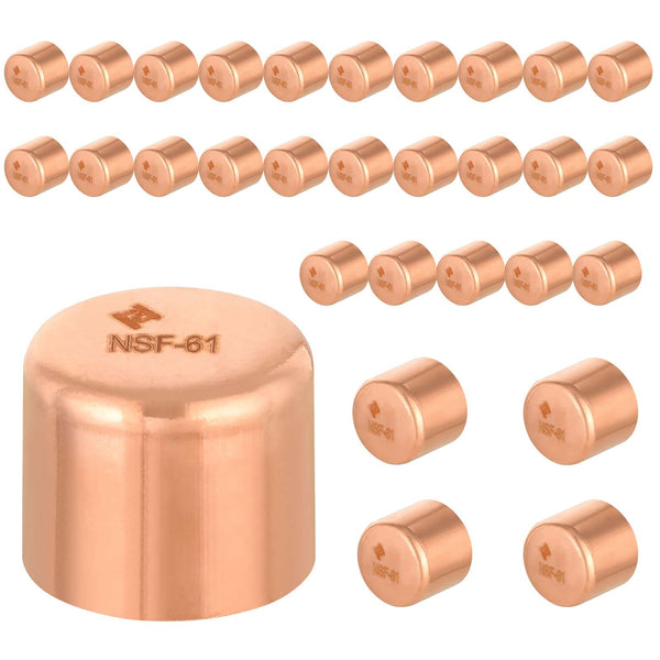 30 Pcs 1-1/4" Solder Copper Pipe End Cap (Plug) at Wholesale Price