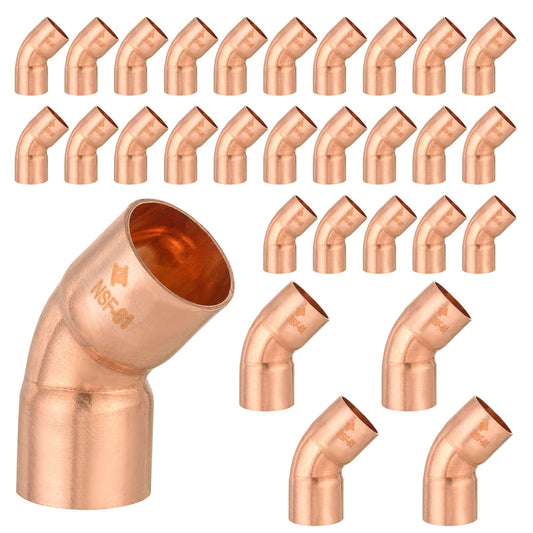 30 Pcs 1-1/4" 45º Copper Elbow at Wholesale Price