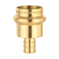 1/2" Copper Press x 3/4" PEX Crimp Brass Adapter (Lead Free)