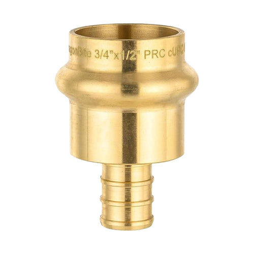 1/2" Copper Press x 3/4" PEX Expansion Brass Adapter (Lead Free)