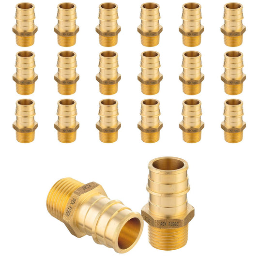 30 Pcs PEX A Expansion 1/2" PEX x 3/4" Male Threaded F1960 Adapter Wholesale