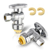 10 Pcs 1/2" Push Connect x 1/4" OD Compr. Angle Stop Valve w/ABS Handle (Lead Free) Plumbingsell