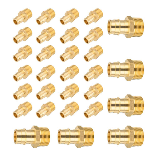 30 Pcs PEX A Full Flow Expansion Adapter 1/2" PEX x 1/2" Male Threaded F1960 Adapter Wholesale