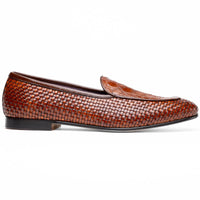 Zelli Italia 11-620-CGN PALIO Genuine Crocodile and Calfskin Basketweave Slip On,