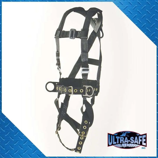 Iron-Worker's Type Pillow Flex Harness w/ Back Pad and Tool Belt