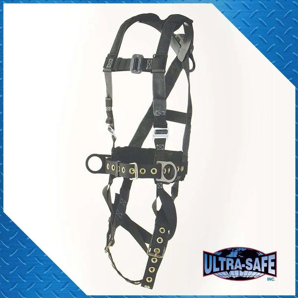 Iron-Worker's Type Pillow Flex Harness w/ Back Pad and Tool Belt RatchetStrap.Com