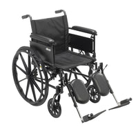 Cruiser X4 Lightweight Dual Axle Wheelchair with Adjustable Detachable Arms, Full Arms, Elevating Leg Rests, 18" Seat RIO Medical Supplies