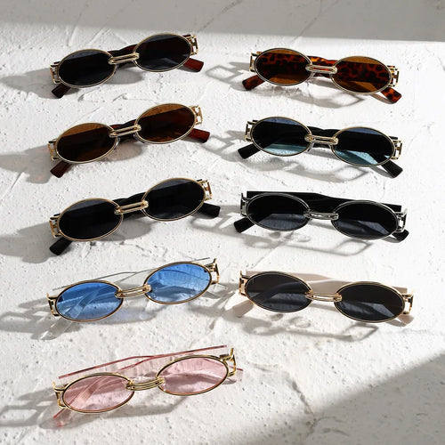 Retro Oval Frame Sunglasses HTO Apparel