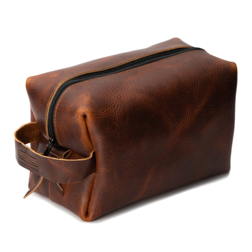 Leather Toiletry Bag for Men | Dopp Kit / Travel Pack Main Street Forge