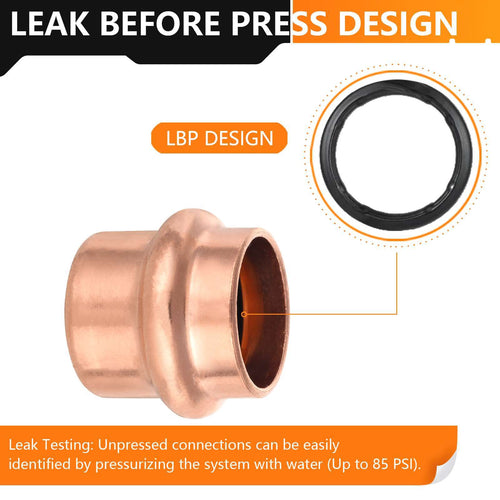 3/4" Press Copper Cap (Lead Free) Plumbingsell
