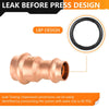 3/4" x 1/2" Copper Press x Press Coupling NO Stop (Lead Free) Plumbingsell