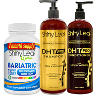 Shiny Leaf Bariatric Multivitamin with Iron With DHT Pro Shampoo and Conditioner