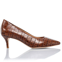 Callie Brown Croco Joan Oloff Shoes