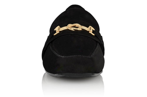 Adonis Black Nubuck Leather Loafer Joan Oloff Shoes