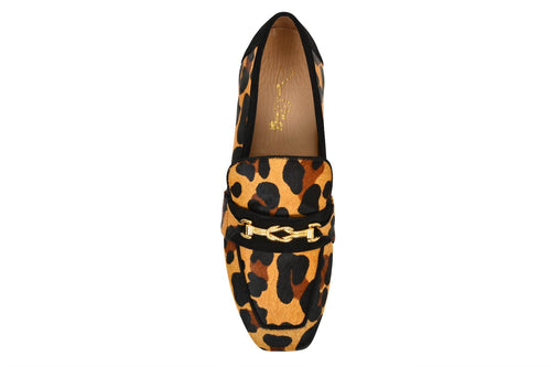 Adonis Leopard Hair Calf/Black Suede Loafer Joan Oloff Shoes