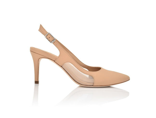 Dance New Nude Nappa/Clear Mesh - FINAL SALE Joan Oloff Shoes