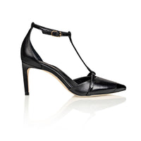 Desiree Black Nappa / Black Patent Joan Oloff Shoes