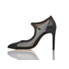 Rebecca Black Lux Nappa Black Mesh Joan Oloff Shoes