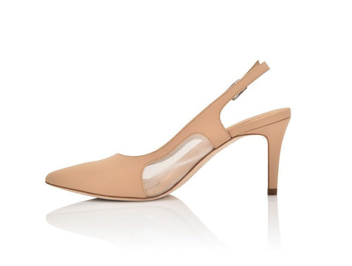 Dance New Nude Nappa/Clear Mesh - FINAL SALE Joan Oloff Shoes