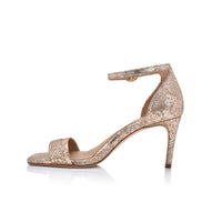 Simone Champagne Metallic Snake Joan Oloff Shoes
