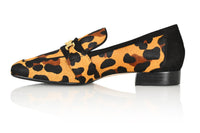 Adonis Leopard Hair Calf/Black Suede Loafer Joan Oloff Shoes
