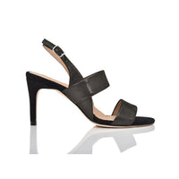 Fortune Black Shimmer Suede Joan Oloff Shoes