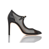 Rebecca Black Lux Nappa Black Mesh Joan Oloff Shoes