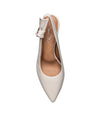 Daphne Leather Slingback Pump Off-White Joan Oloff Shoes