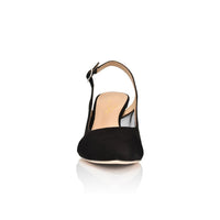 Dance Black Kid Suede/Black Mesh Joan Oloff Shoes