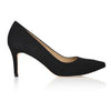 Deborah Black Kid Suede Joan Oloff Shoes