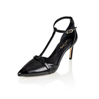 Desiree Black Nappa / Black Patent Joan Oloff Shoes