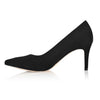 Deborah Black Kid Suede Joan Oloff Shoes